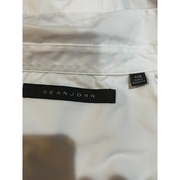 Sean John White Button Down Shirt 4XB - Picture 9 of 10